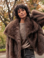 Fox Solid Fluffy Short Coat image 1