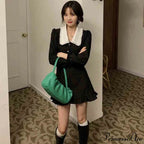 French Lace Peter Pan Modern Collar Ruffle Short Dress image 7