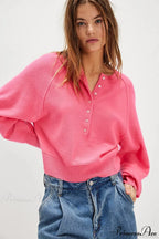 French Vintage Loose Long-Sleeve Knit Top image 18