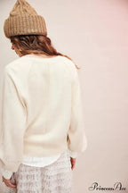 French Vintage Loose Long-Sleeve Knit Top image 7