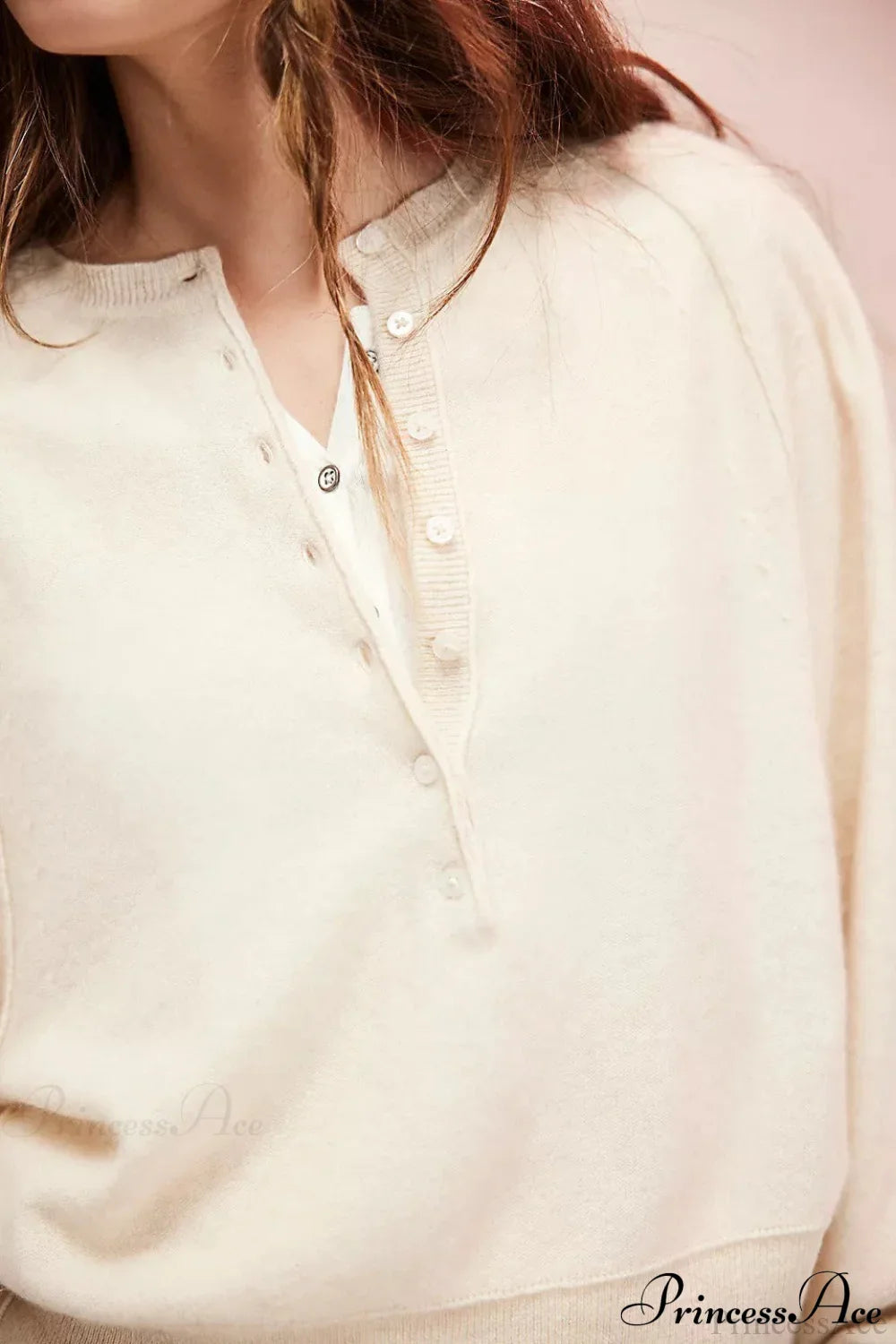 French Vintage Loose Long-Sleeve Knit Top image 4
