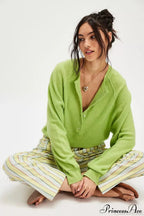 French Vintage Loose Long-Sleeve Knit Top image 12