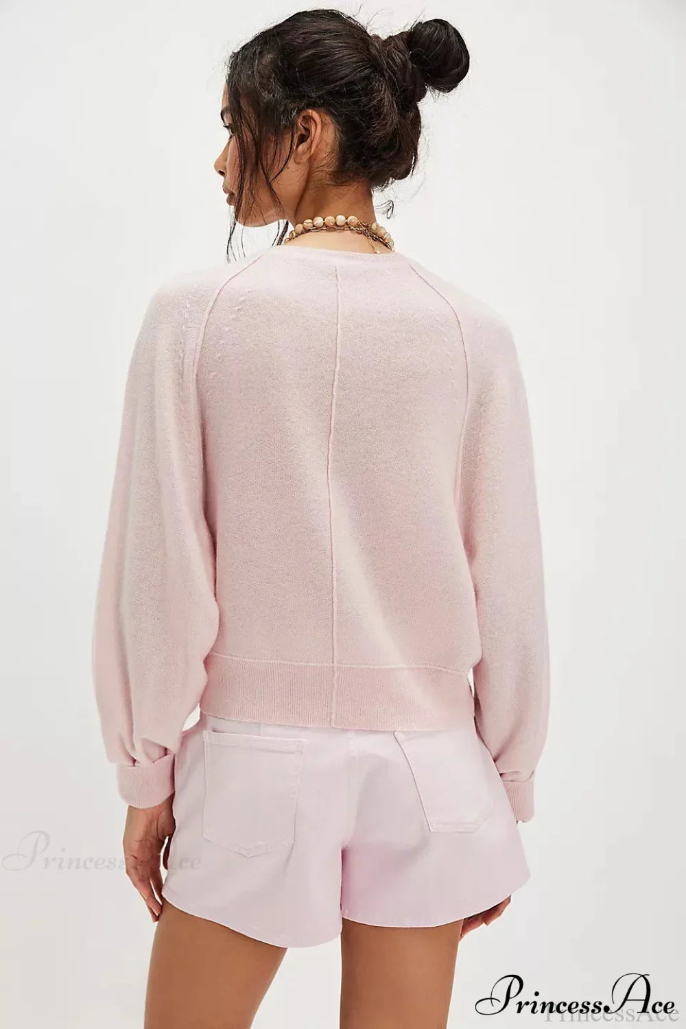 French Vintage Loose Long-Sleeve Knit Top image 3