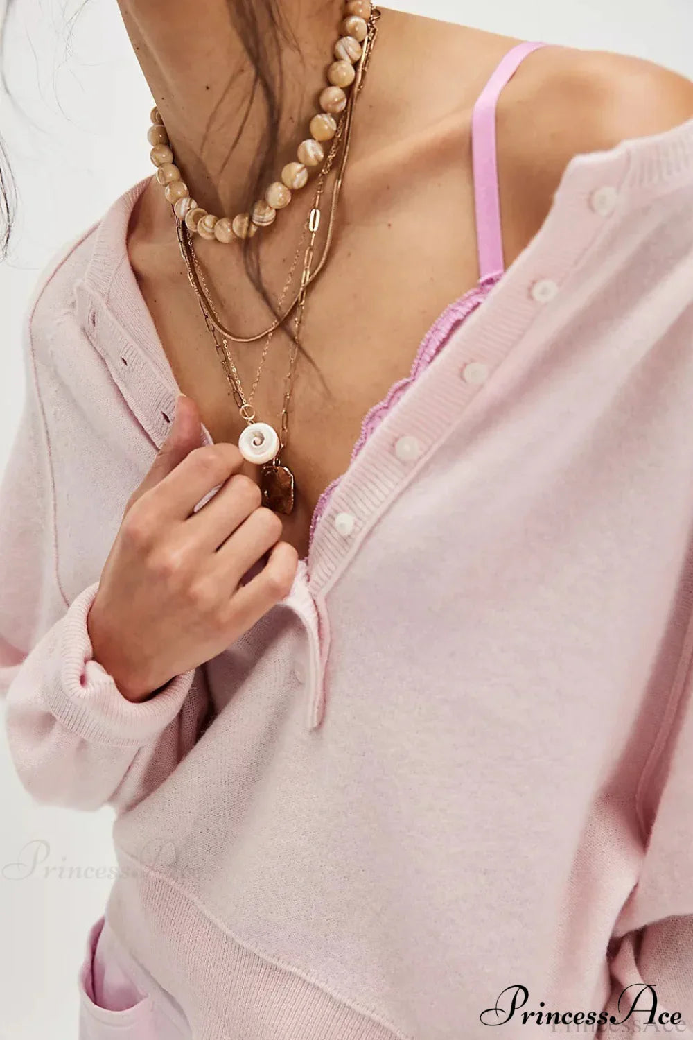 French Vintage Loose Long-Sleeve Knit Top image 1