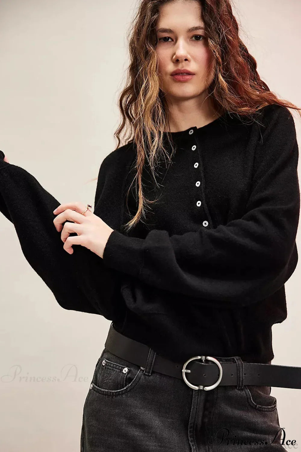 French Vintage Loose Long-Sleeve Knit Top image 15