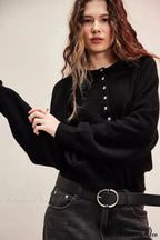 French Vintage Loose Long-Sleeve Knit Top image 15