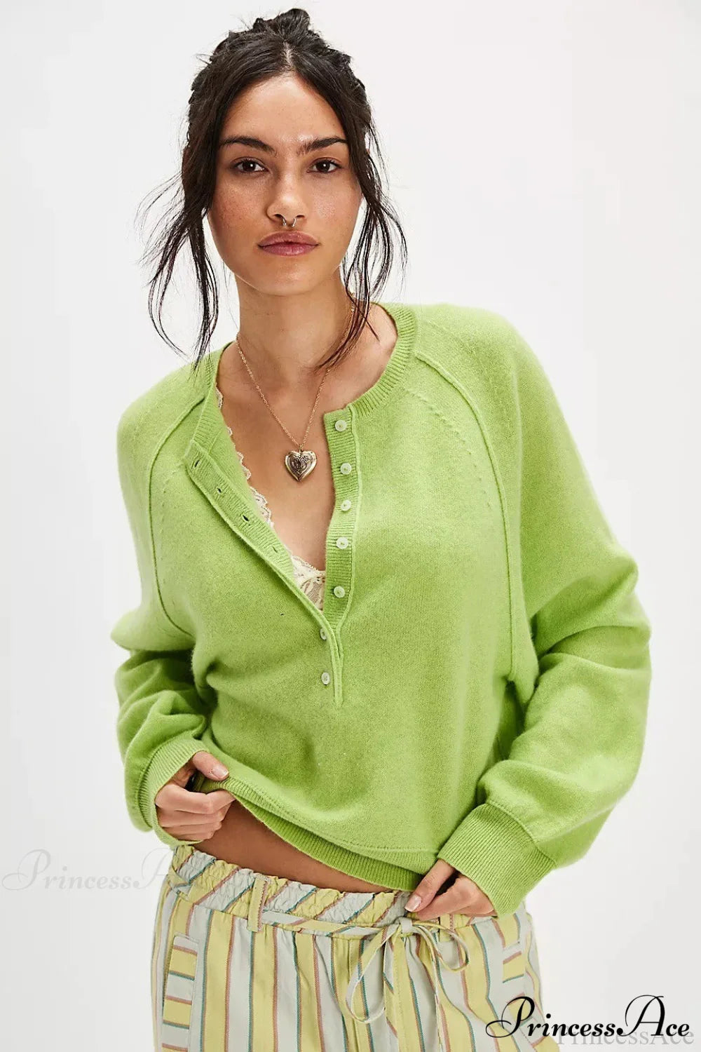 French Vintage Loose Long-Sleeve Knit Top image 11