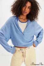 French Vintage Loose Long-Sleeve Knit Top image 25