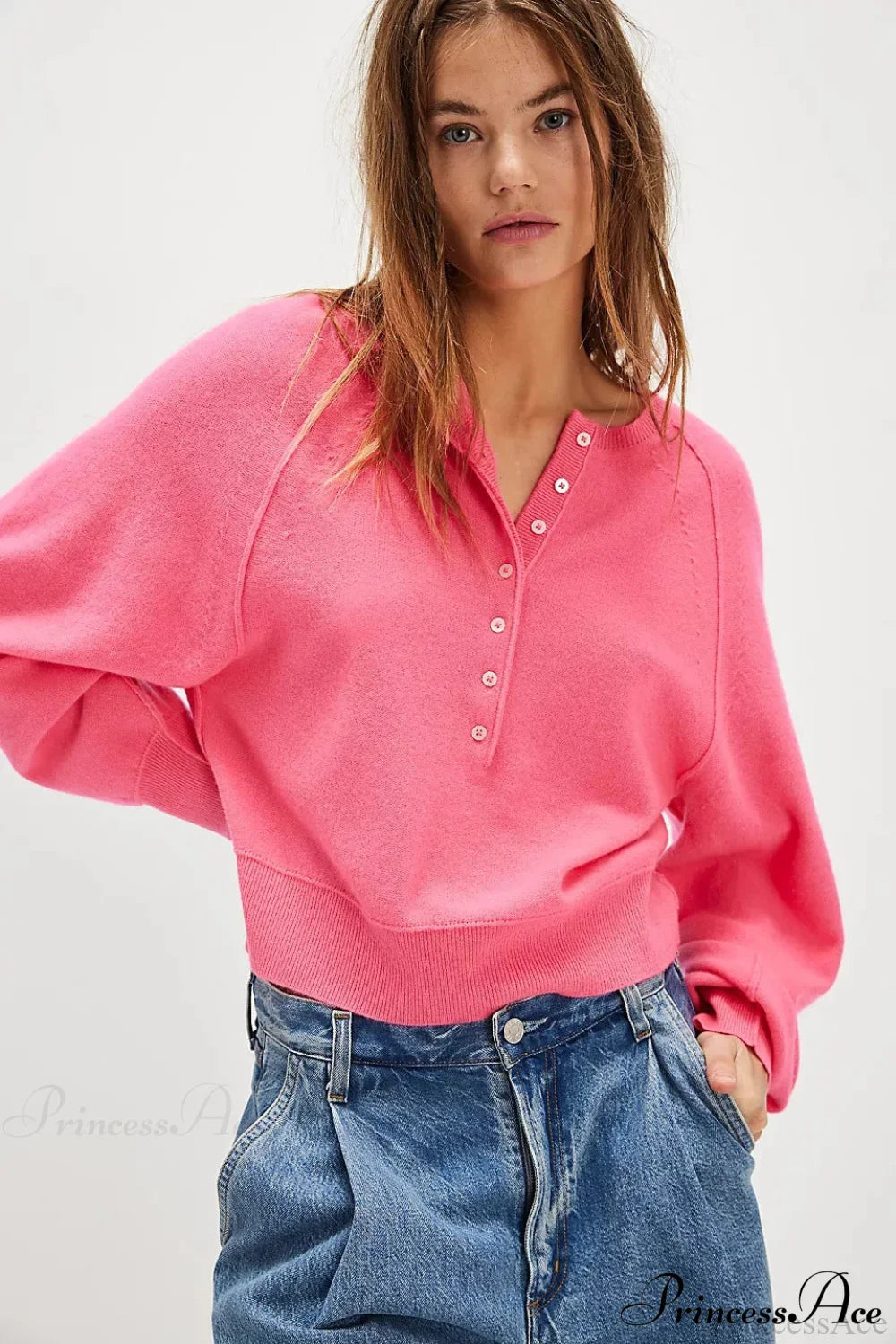 French Vintage Loose Long-Sleeve Knit Top image 26