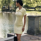 Frill Collar Short Charming Sleeve Mini Dress image 7