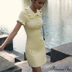 Frill Collar Short Charming Sleeve Mini Dress image 9