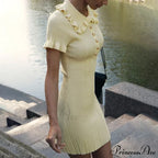 Frill Collar Short Charming Sleeve Mini Dress image 8