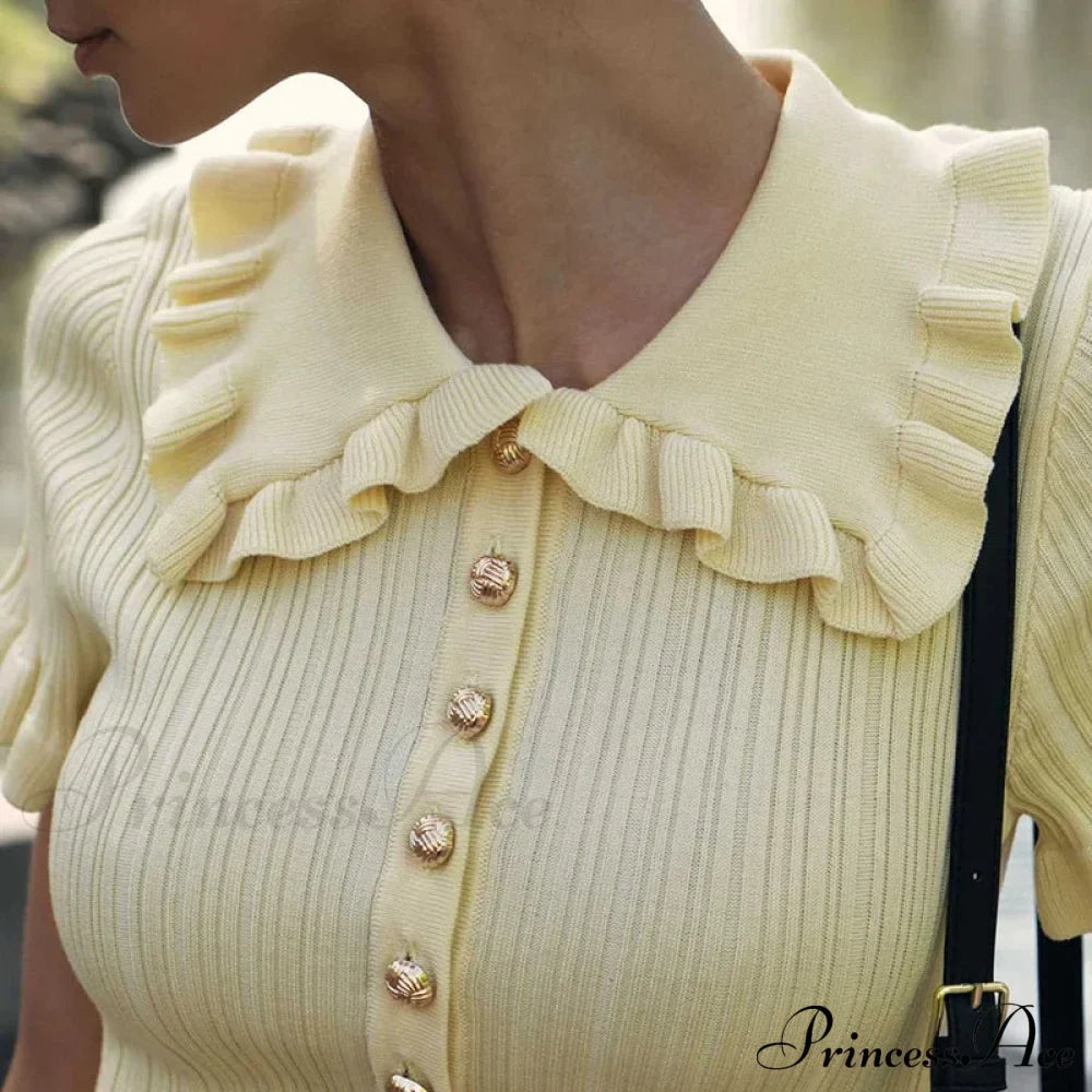 Frill Collar Short Charming Sleeve Mini Dress image 11