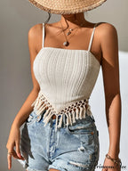 Fringe Trim Cami Top image 4