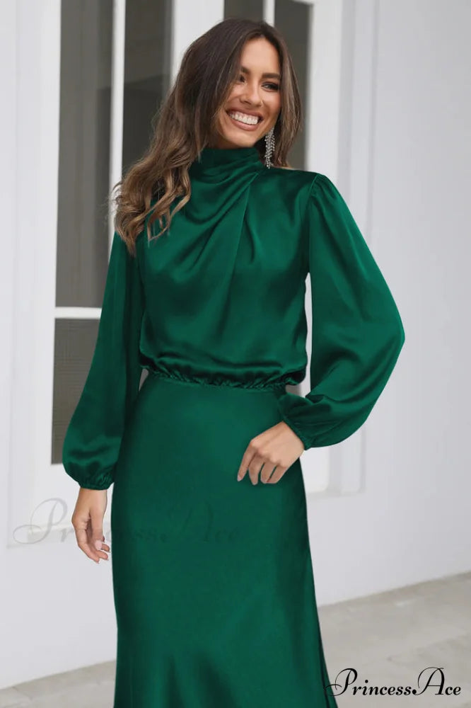 From The Source Charming High Neck Bridal Dress image 3