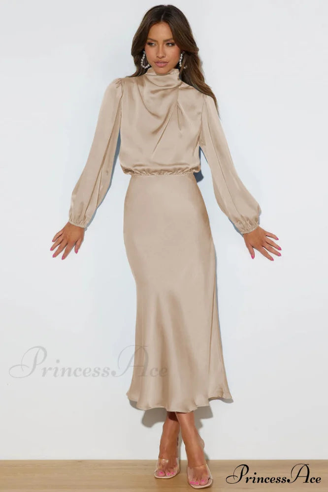 From The Source Charming High Neck Bridal Dress image 17