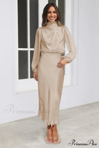 From The Source Charming High Neck Bridal Dress image 20