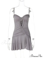 Front Cut Out Charming Cami Mini Dress image 9