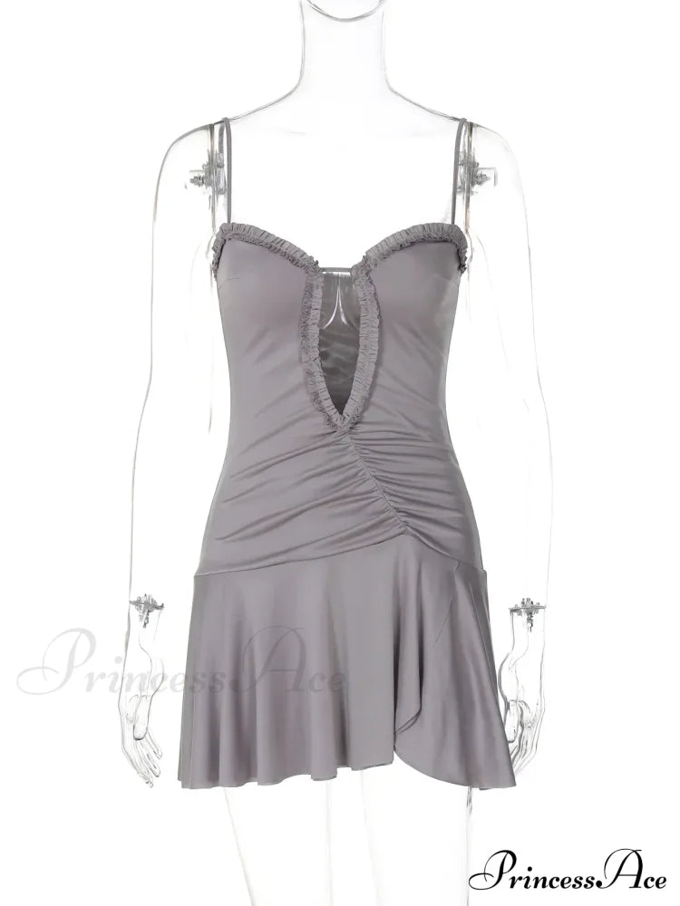 Front Cut Out Charming Cami Mini Dress image 9