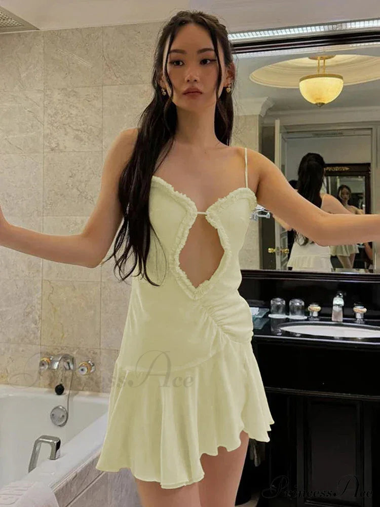 Front Cut Out Charming Cami Mini Dress image 4