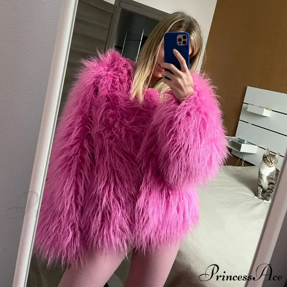 Fur Elegant Fringe Coat image 2