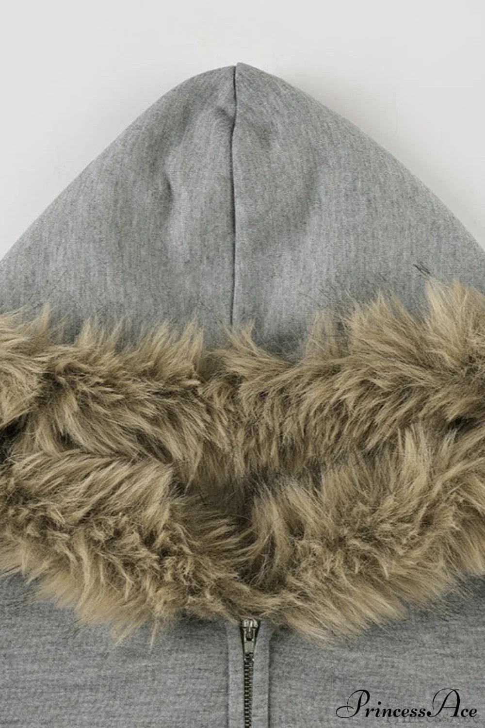 Fuzzy Solid Long Sleeve Zip-Up Hoodie image 6