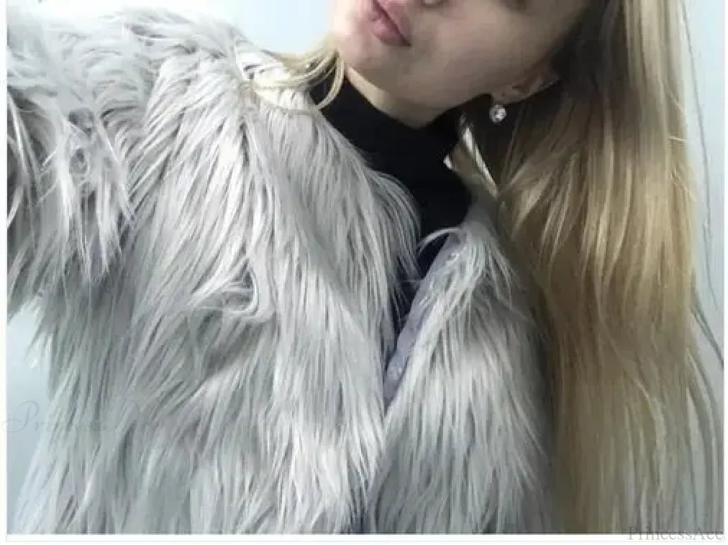 Fuzzy Thick Warm Fluffy Coat image 6