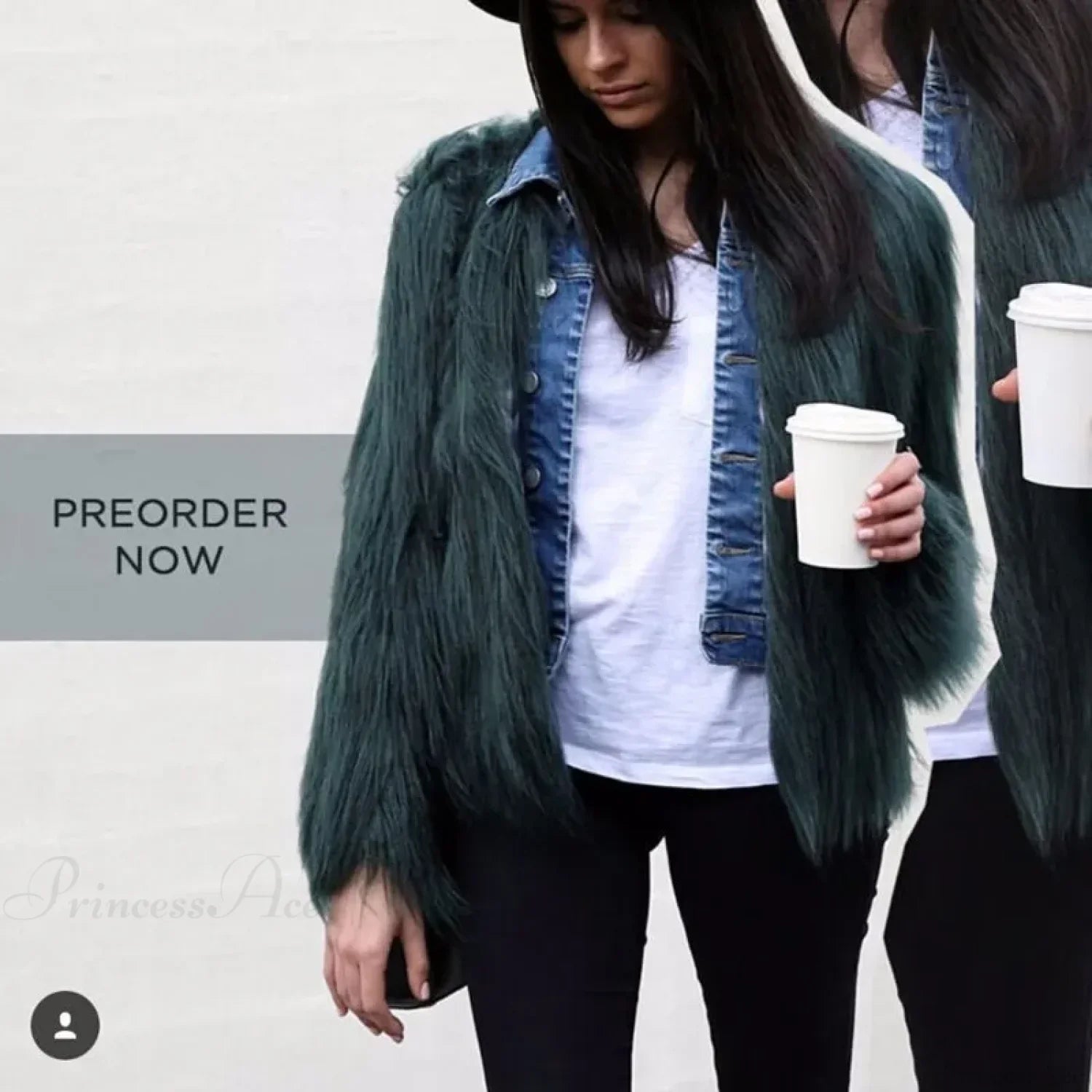 Fuzzy Thick Warm Fluffy Coat image 2