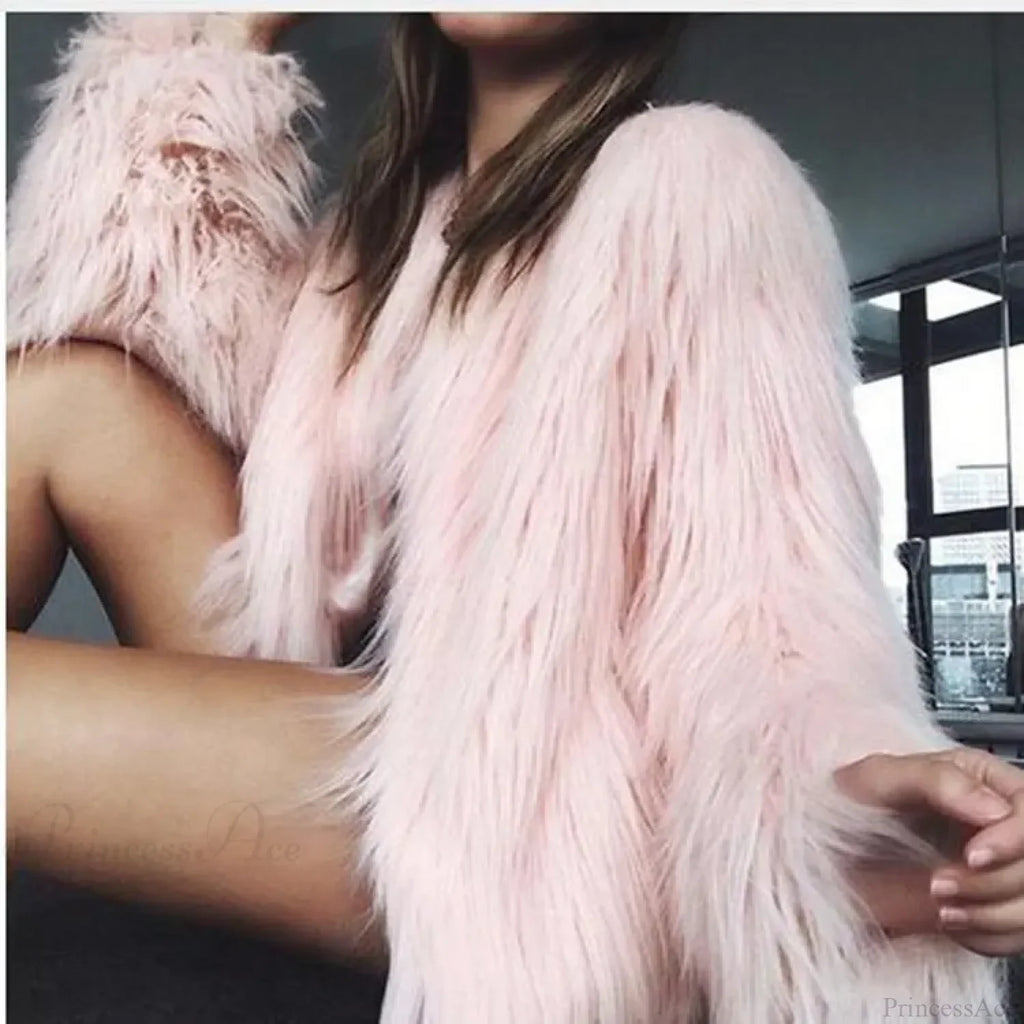 Fuzzy Thick Warm Fluffy Coat image 1