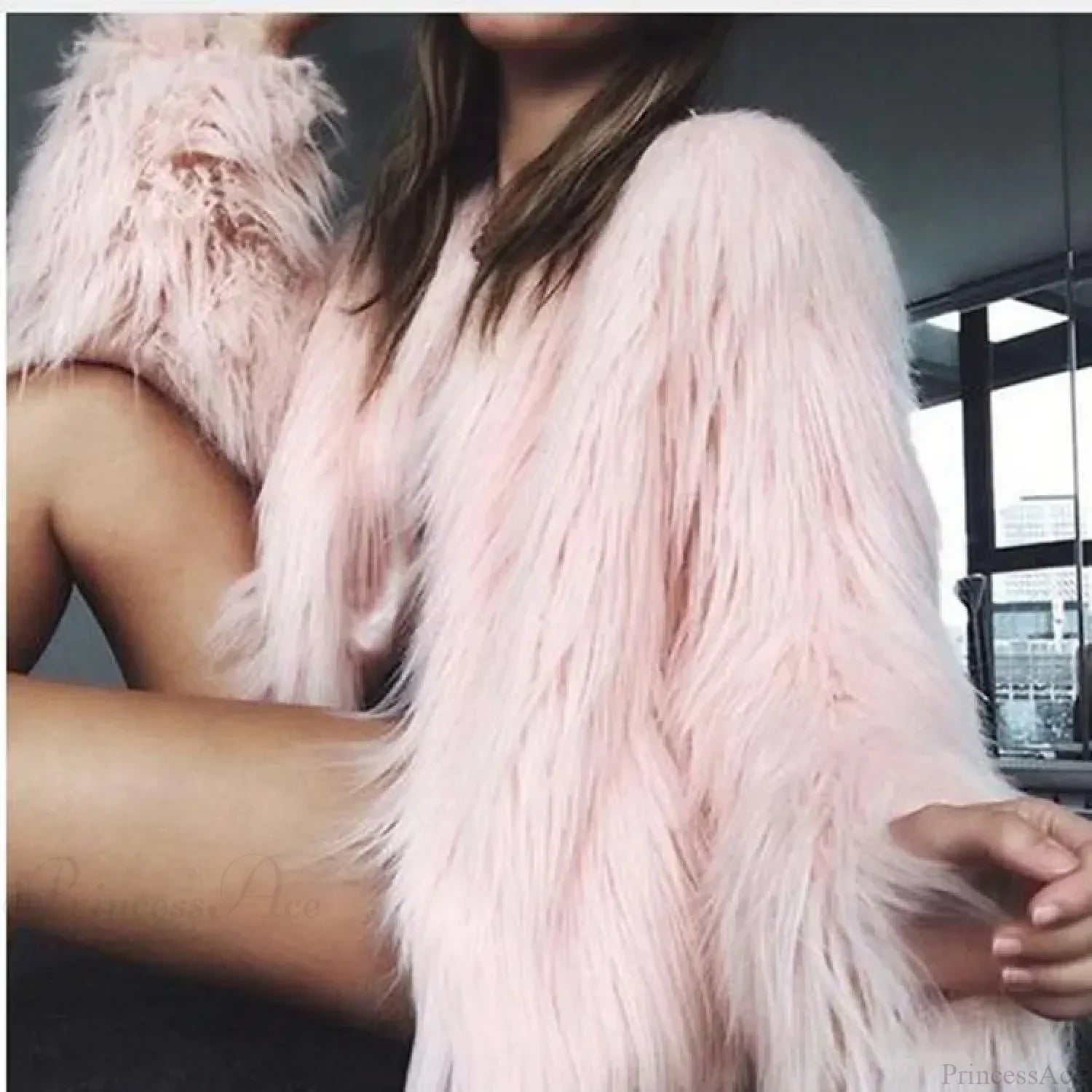 Fuzzy Thick Warm Fluffy Coat image 1