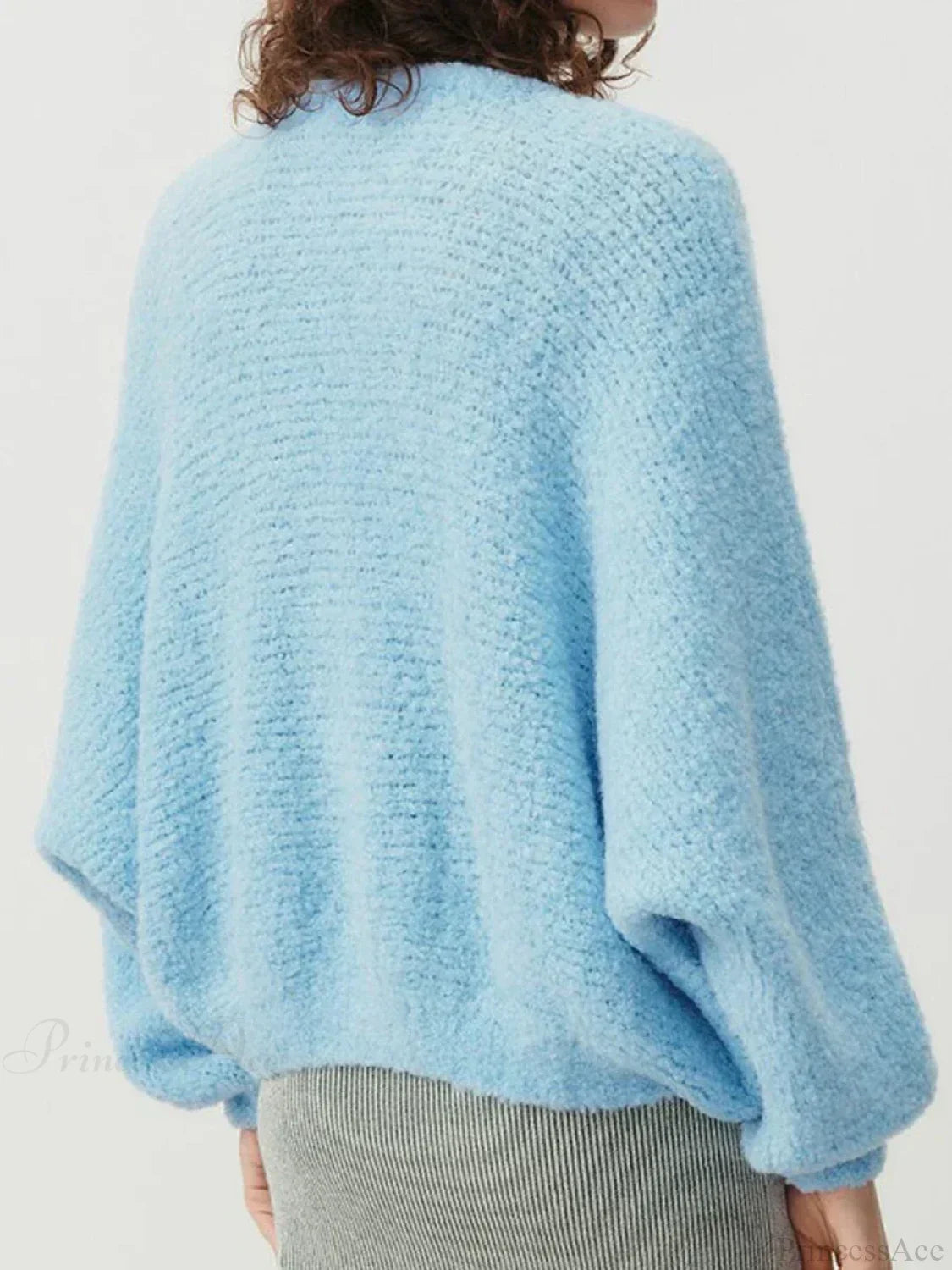 Fuzzy V-neck Button-front Cardigan image 2