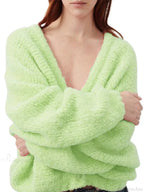 Fuzzy V-neck Button-front Cardigan image 7