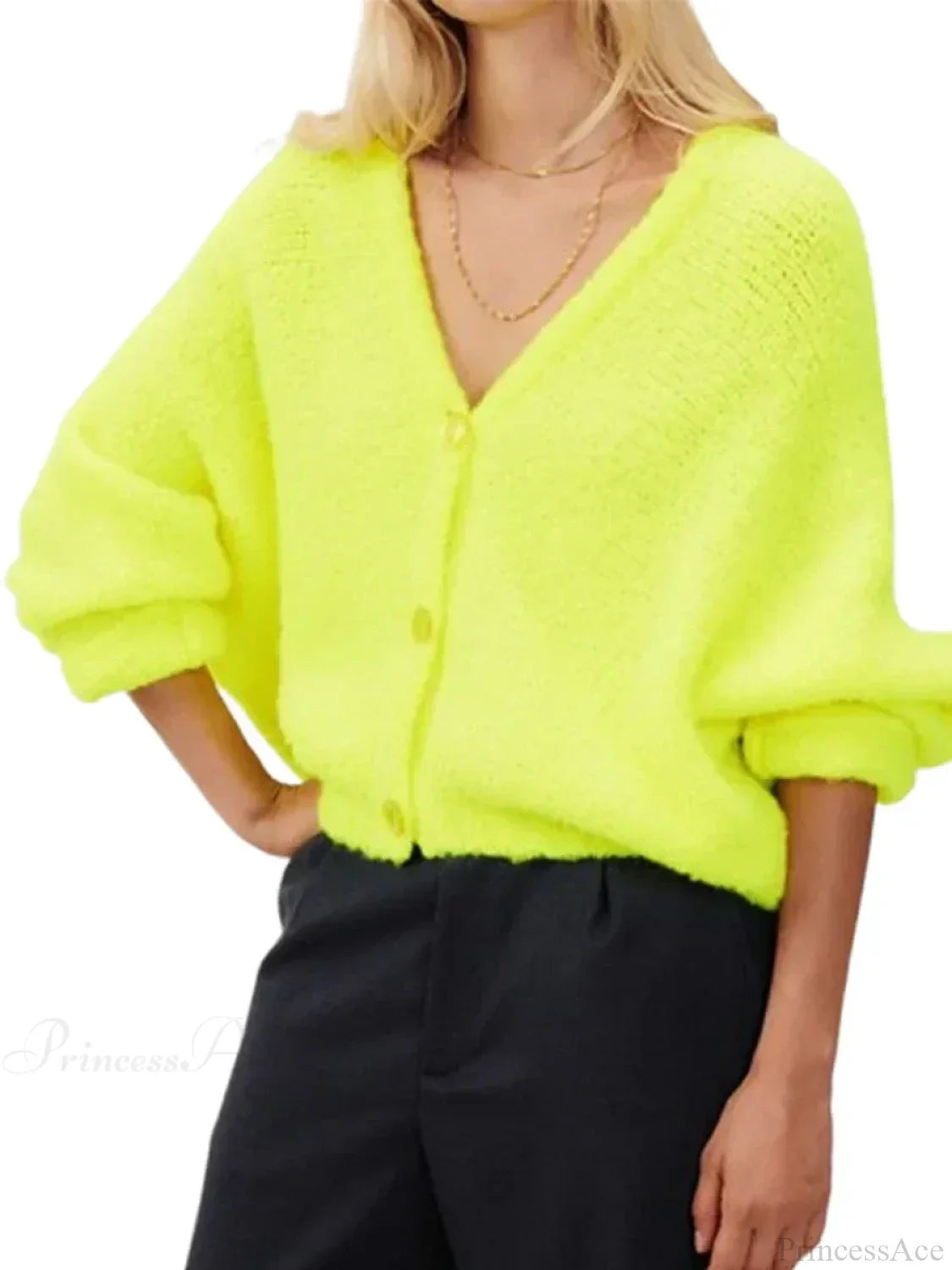 Fuzzy V-neck Button-front Cardigan image 11