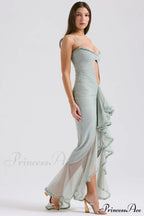 Gabriella Light Stylish Peach Ruffle Dress image 8