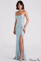 Gabrielle Formal Stylish Sequin Long Dress image 2