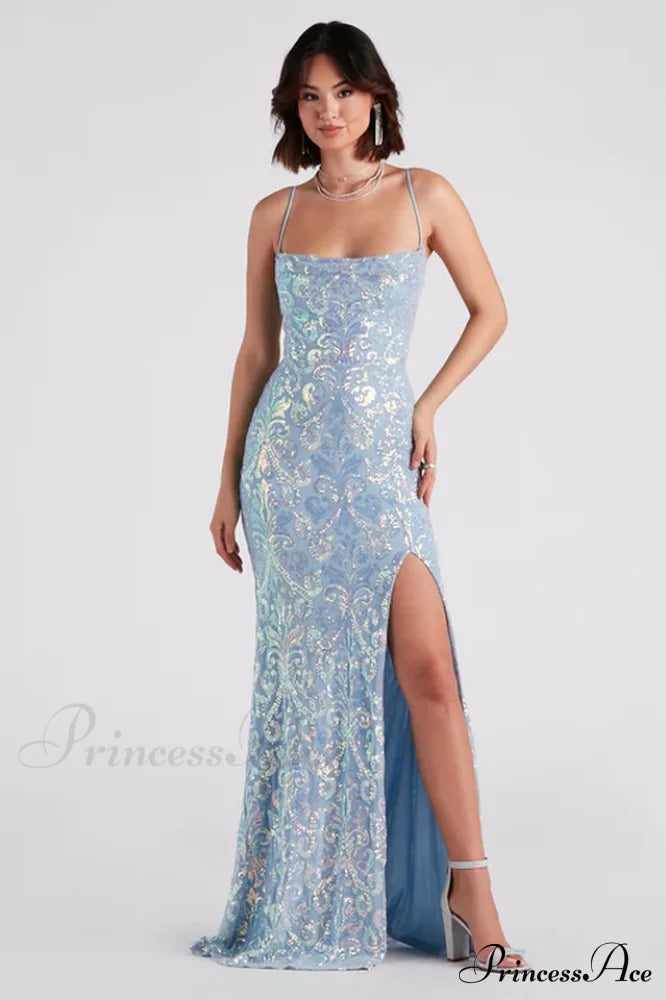 Gabrielle Formal Stylish Sequin Long Dress image 1