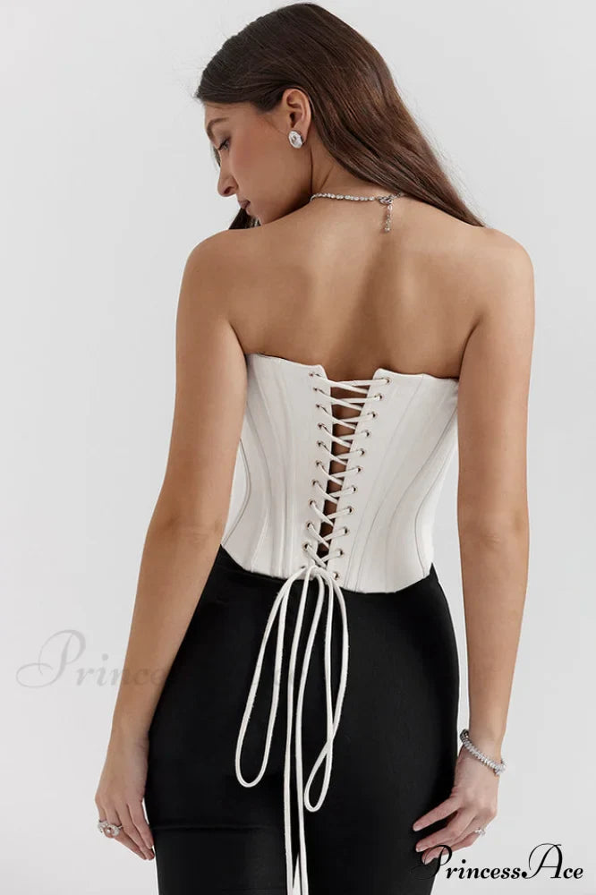 Genevieve Vintage Stylish Cream Strappy Bra image 7