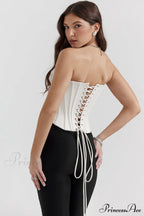 Genevieve Vintage Stylish Cream Strappy Bra image 8