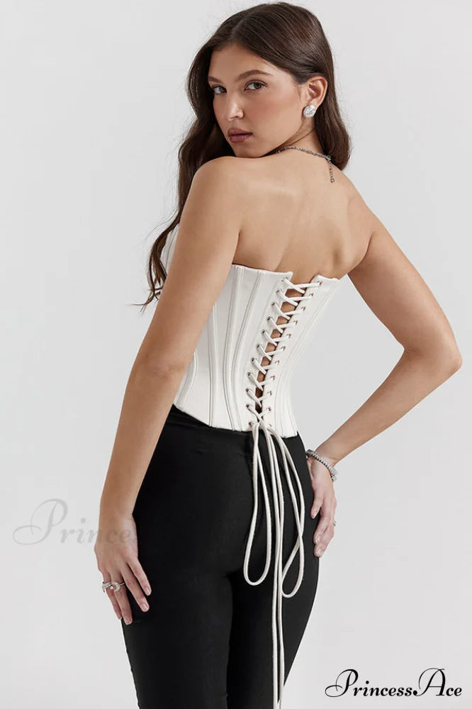 Genevieve Vintage Stylish Cream Strappy Bra image 8