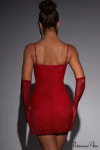 Georgia Shiny Stylish Dress With Gloves image 9