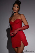 Georgia Shiny Stylish Dress With Gloves image 8