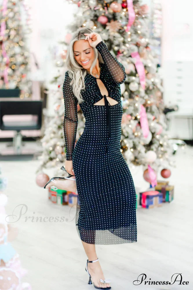 Georgia Sparkle Stylish Midi Dress image 11