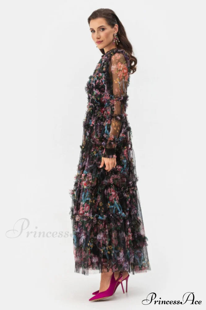 Georgina Ruffle Stylish Maxi Dress image 4