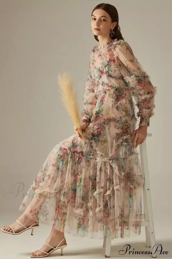 Georgina Ruffle Stylish Maxi Dress image 1