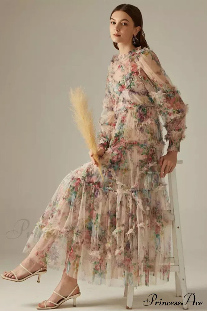 Georgina Ruffle Stylish Maxi Dress image 6