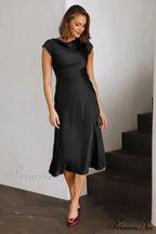 Get In Formation Charming Satin Midi Dress image 14