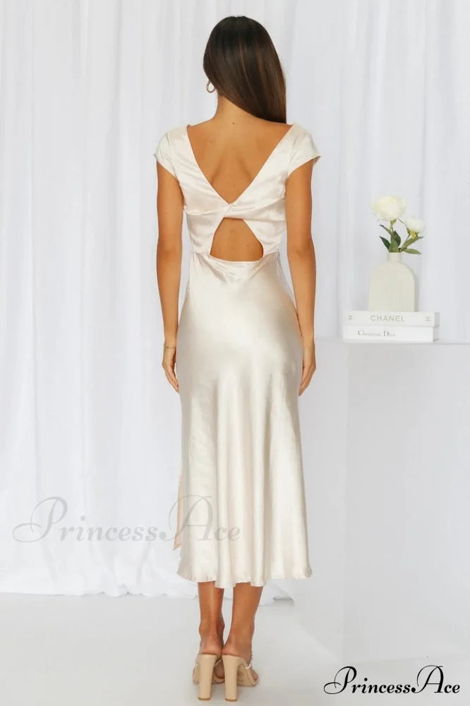Get In Formation Charming Satin Midi Dress image 11