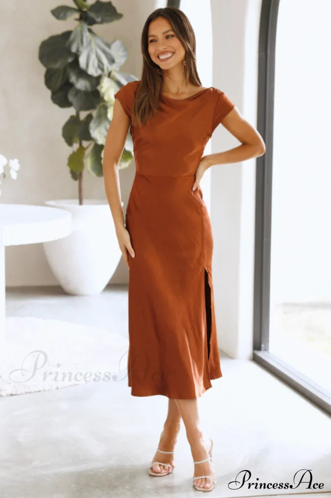 Get In Formation Charming Satin Midi Dress image 2