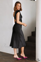 Get In Formation Charming Satin Midi Dress image 15
