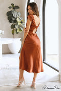 Get In Formation Charming Satin Midi Dress image 1